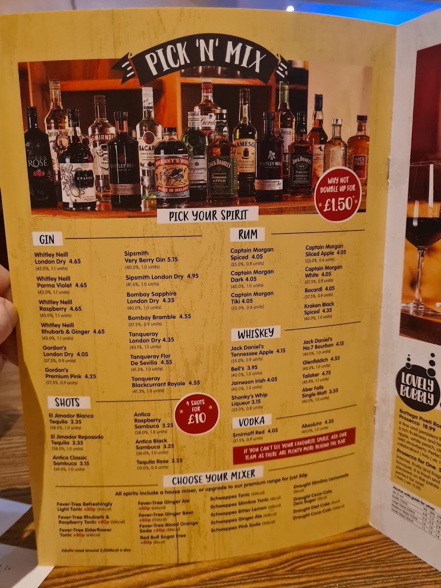 Menu King William Iv Brewers Fayre-6